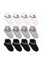 Wak Women's Strawberry Patterned Short Socks 12-Pack, 80% Cotton Seamless Toe, Breathable Soft Ankle Socks, Black White Gray