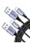 كيبل USB الفئة سي بطول 2 متر من النايلون المضفر للشحن السريع من يوجرين، لسامسونج جالاكسي S24 ونوت 20 - 2