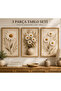 3-Piece Frame Look Vase with Daisy Mdf Painting Set Wall Decoration for Living Room, Bedroom, Kitchen - 3