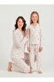 Mother&Daughter Long Sleeve, Cotton, Pink Shirt Pajama Set (Mother and Child Sold Separately)(Socks as a Gift) - 2