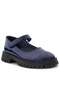 Rakerplus 120-Lr Navy Blue Patent Leather Velcro Thick Sole Girls' School Shoes