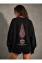 Unisex 3 Thread Threaded 100% Cotton Oversize Hoodless Printed Sweatshirt - 3