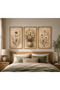 3-Piece Frame Look Vase with Daisy Mdf Painting Set Wall Decoration for Living Room, Bedroom, Kitchen - 4