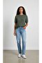 Women's Short Sleeved Circular Neck Soft Textured Standard Size Knitwear Sweater