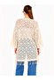 Women's Openwork Knitted Long Loose Cardigan with Tassel Detail - 4