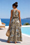 Women's Back Button Detailed Maxi Dress - 2