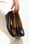 Genuine Leather Wedge Heel Comfort Women's Shoes in Sizes 33-34-35 and up to Size 41-42 - 2