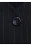 Pinstriped wool blazer - 8
