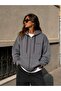 Unisex 3 Thread Threaded Thick 100% Cotton Zippered Hooded Sweatshirt Relaxed Fit - 2