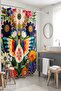 Embroidered Flowers Patterned Shower Curtain, Bathtub Curtain 175X200Cm - 5
