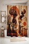 African Woman Theme Patterned Shower Curtain, Bathtub Curtain 175X200Cm - 2