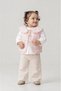 Baby Girl Floral Patterned Vest Shirt Trousers 3-Piece Set - 3