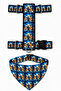 Adjustable Printed H-Type Chest Harness Set with Scarf