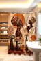 African Woman Theme Patterned Shower Curtain, Bathtub Curtain 175X200Cm - 3