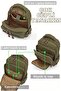 Khaki Green Vintage Backpack, Large Capacity with 15.6 Inch Computer Compartment, Genuine Leather Detailed Cotton School and Travel Bag - 3