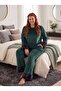 Plus Size Pajama Sets - Green - Long - 5
