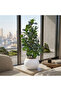 Plastic ball planter tree with elegant and distinctive design - white - 18x18x80 cm - 3