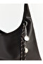 Leather look women's shoulder bag - 5