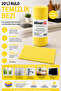 Roll of 20 Microfiber Cleaning Cloths 25X30 cm Multi-Purpose Laser Cut Super Absorbent Use and Throw Yellow - 6