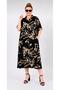 Women's Plus Size Cotton Viscose Midi Oversize Loose Cut Shirt Dress
