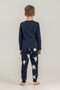 Father&Son Navy Blue Long Sleeve Printed Pajama Set (Father and Child Sold Separately) (Socks as a Gift) - 6