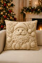 3D Knitted Look Santa Claus, Snowman and Deer Patterned Christmas Throw Pillow Cover– (Double-Sided) - 3