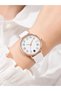 Hello Kittyy Patterned Women's Teen Girls' Wristwatch with Cat - White Leather Band, Stone Detail, Analog Quartz Watch - 2