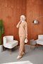 Flower Embroidered Angora Textured Knitwear Trouser Suit Anka261044 - 2