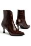 Ravenna Brown Pointed Toe Women's Heeled Boots - 2