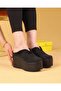 Veltra black suede stone embellished furry women's shoes - 2