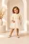 Rose Princess Long Sleeve Girls' Dress |   3D Rose Appliqued Layered Tulle Evening Dress |   Special Occasion Dress 2-5 Years