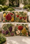 3D Knitted Look Fruit and Flower Patterned Digital Printed Decorative Throw Pillow Cover – (Double-Sided)