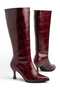 Salerno Burgundy Pointed Toe Women's Heeled Boots - 4
