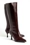 Angeles Burgundy Pointed Toe Women's Heeled Boots - 2