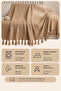 Brk |   Cotton Hand-Tied Non-Slip Bohemian Seating Area Covering Washable Sofa Cover Single&Double&Triple 115X210 Modern Sofa Cover, Armchair Cover, Sofa Throw Beige - 6