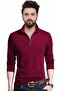 Iboolger Regular Fit Cotton Fabric Button Collar Placket Closure Men's T-Shirts