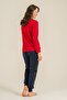 Mother&Daughter Long Sleeve Christmas Themed Red Pajama Set (Mother and Child Sold Separately) (with Socks as a Gift) - 8
