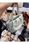Women's Pleated Detailed Leather Look Hand Shoulder Bag - 3