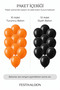Set of 20 Orange and Black Balloons Birthday Party Decoration Baby Shower Stylish Organization Decoration Balloon - 4