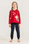 Mother&Daughter Long Sleeve Christmas Themed Red Pajama Set (Mother and Child Sold Separately) (with Socks as a Gift) - 6