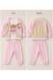 Baby Girl Love Teddy Bear Embroidered Baby Collar Jacket Cotton 3-Piece Set - 4