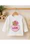 Baby Girl Love Teddy Bear Embroidered Baby Collar Jacket Cotton 3-Piece Set - 7