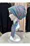 Scarf Bonnet Cotton Fabric Does Not Slip, Ready to Wear, Has a Tie at the Back - 3