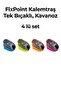 Pencil Sharpener with 4 Chambers and Single Blade Fixpoint P-6041 Standard Pencil Opener Plastic Pencil Sharpener - 4