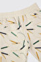 Baby Boy Ribbed Ecru Sweatpants - 3