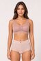 Women 3 Pcs Textured Lace BoyShort, Multicolor