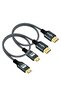 توزوه كيبل HDMI صغير طويل الى HDMI بطول 7.5 متر، 4K 60Hz عالي السرعة HDMI الى ميني HDMI 2.0 مضفر
