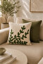 Punch Embroidered 2-Piece Throw Pillow Cover Set |   Zippered 42X42 cm |   Modern Sofa Cushion |   Patterned, Decorative