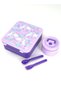 Kids Bento Lunch Box 1700ML Leak-Proof Lunch Container with 4 Compartments Insulated 304 Stainless Steel Food Jar Spoon & Fork BPA-Free Microwave Safe Unicorn Print Lunch Box for School Picnic - 8