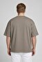Men Crew Neck Short Sleeve Graphic Print T-Shirt, Taupe - 4